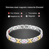 Magnetic therapy hematite stainless steel bracelet