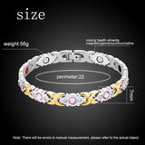 Magnetic therapy hematite stainless steel bracelet