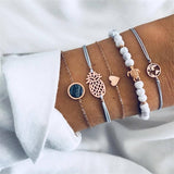 IPARAM Bohemian Shell Map Turtle Bracelet Set 2019 Retro Geometric Statement Female Glamour Fashion Jewelry Jewelry Gift