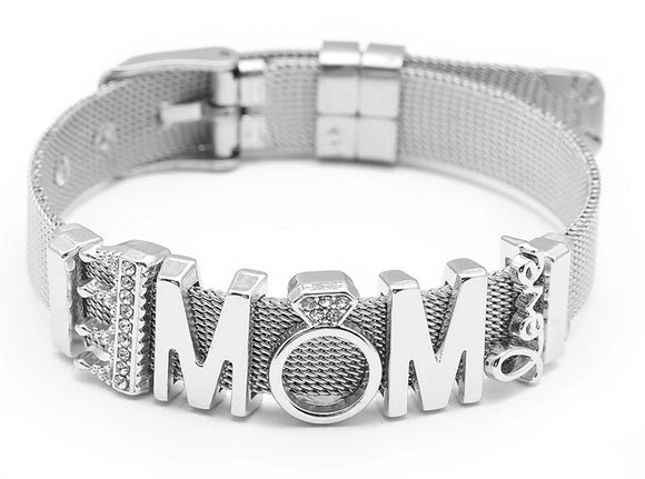 LOVE MOM Stainless Steel Bracelet