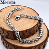 Stainless Steel Wheat Link Chain Bracelets