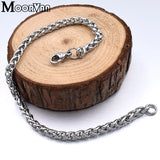 Stainless Steel Wheat Link Chain Bracelets