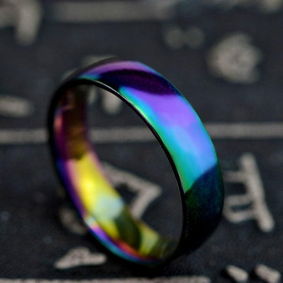 Rainbow Color Stainless Steel Ring