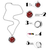 Oil Aromatherapy Stainless Steel Round-heart Locket