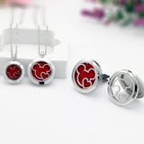 Oil Aromatherapy Stainless Steel Round-heart Locket