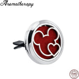 Oil Aromatherapy Stainless Steel Round-heart Locket