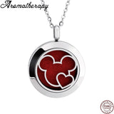 Oil Aromatherapy Stainless Steel Round-heart Locket