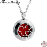 Oil Aromatherapy Stainless Steel Round-heart Locket