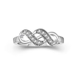 Kuziduocai Zirconia Stainless Steel Ring