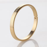 New Arrival 4styles Different Pattern Gold Color Fashion Charm Multilayer 316L Stainless Steel Bangle for Women