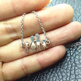 Stainless Steel Mom-Dad & Kids Necklace