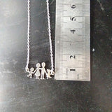 Stainless Steel Mom-Dad & Kids Necklace
