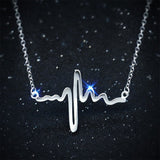 Stainless Steel Heartbeat Necklace