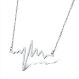 Stainless Steel Heartbeat Necklace