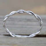 Twist Rope Ring In Stainless Steel Bijoux