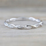 Twist Rope Ring In Stainless Steel Bijoux