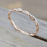 Twist Rope Ring In Stainless Steel Bijoux