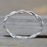 Twist Rope Ring In Stainless Steel Bijoux