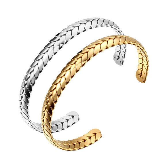 Luxury Lover's Cuff Bracelets Silver Gold