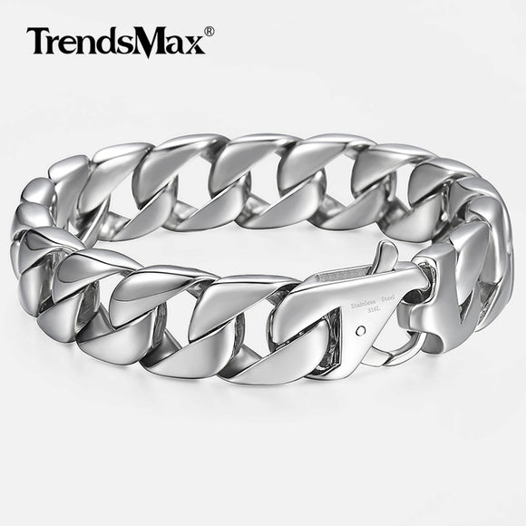 Men's - Curb Cuban Link Chain Bracelet