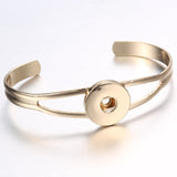 Rose Gold Stainless Steel Snap Button Bracelet