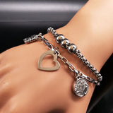 Double Love Stainless Steel Bracelet