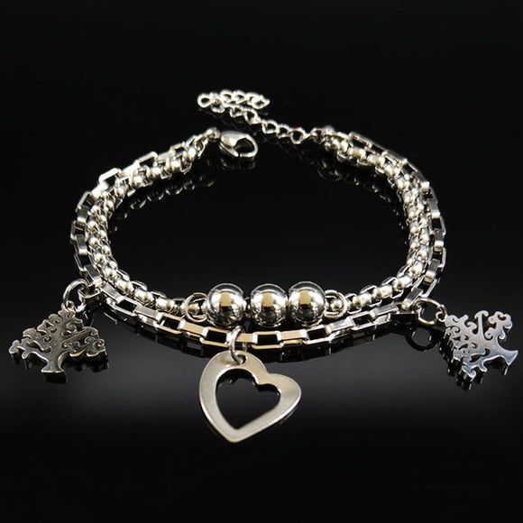 Double Love Stainless Steel Bracelet