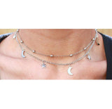 Star Moon Necklace Set