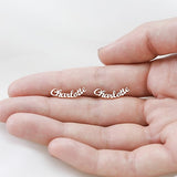 Fashion Custom Name Necklace 2019 Trendy Letter Earrings For Women Stainless Steel Customized Curved Earrings Gift For Party