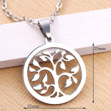 Tree of Life Silver Stainless Steel Pendant