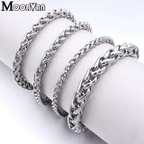 Stainless Steel Wheat Link Chain Bracelets