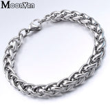 Stainless Steel Wheat Link Chain Bracelets